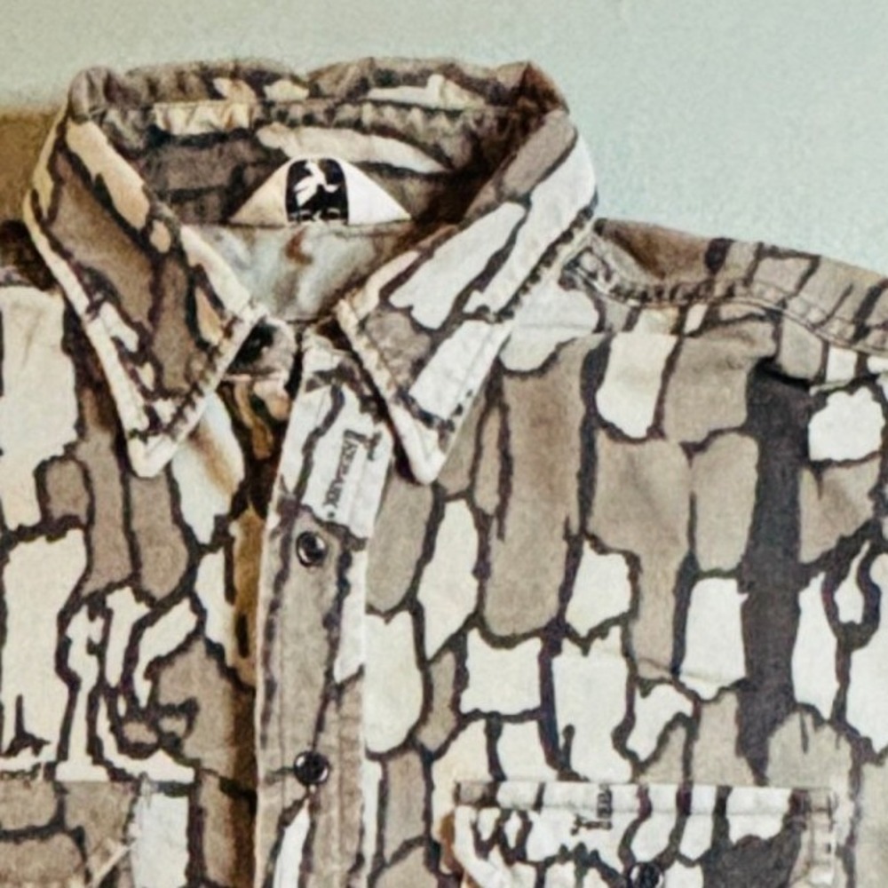VTG Black Duck Trebark Camo Button Up Shirt Mens L USA Hunting Gorpcore Outdoor